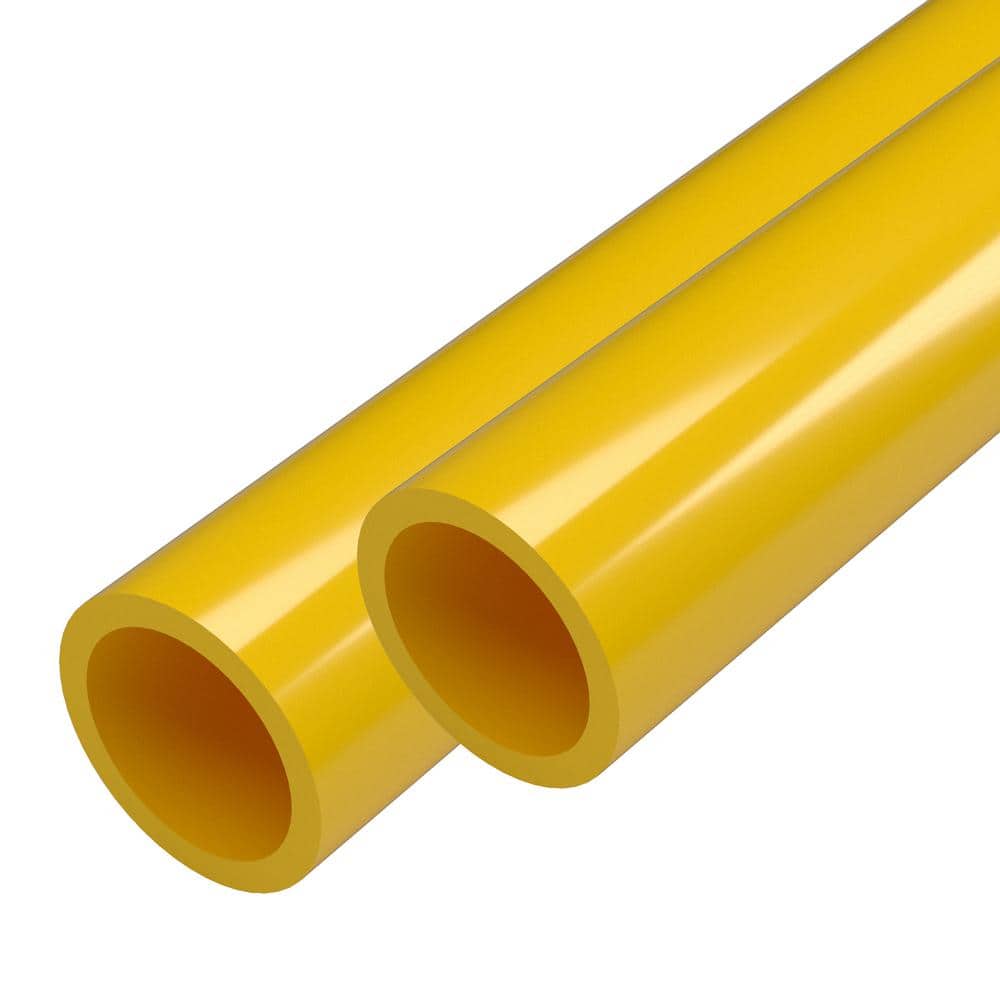Formufit 1 in. x 5 ft. Yellow Furniture Grade Schedule 40 PVC Pipe (2-Pack) -  P001FGP-YE-5x2