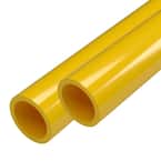 1 in. x 5 ft. Yellow Furniture Grade Schedule 40 PVC Pipe (2-Pack)