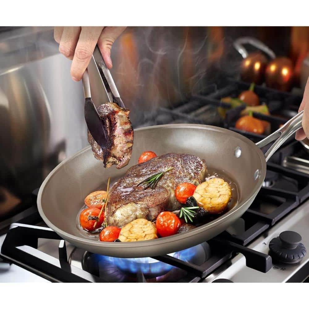 8-Piece Bronze Hard Anodized Nonstick Induction Cookware Set