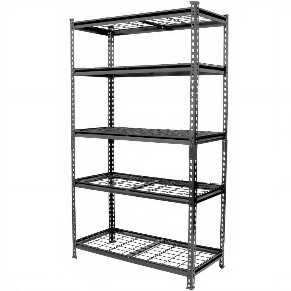 Queenly 5-Tier Steel Storage Shelving in Black (36 in. W x 18 in. D x 72 in. H) price history on PriceWatchPro