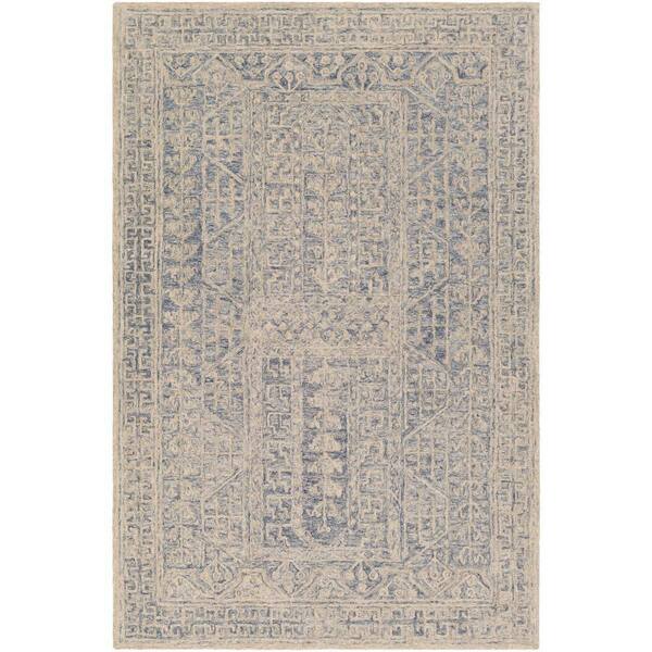 Turin Blue Oriental 9 ft. x 12 ft. Indoor Area Rug