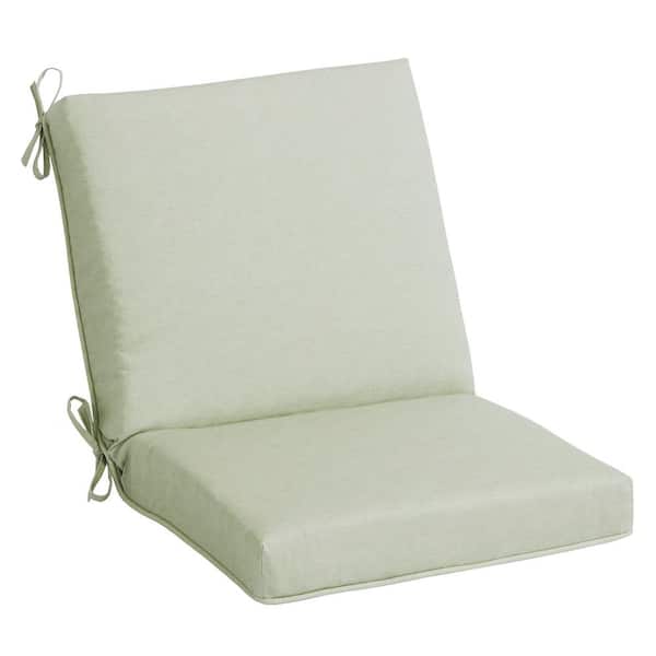 20 in. W x 17 in. D CushionGuard Mid Back Dining Chair Outdoor Cushion in Green Clay