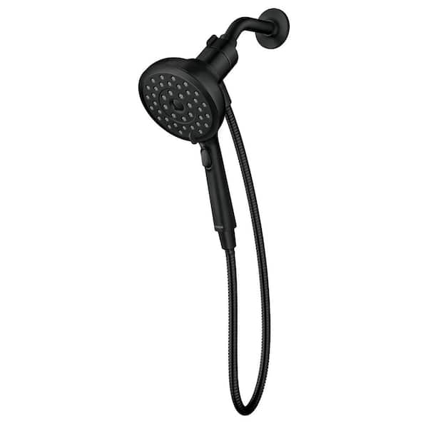 Verso with Magnetix 8-Spray Patterns Wall Mount Handheld Shower Head with Infiniti Dial 2.5 GPM 5 in Matte Black