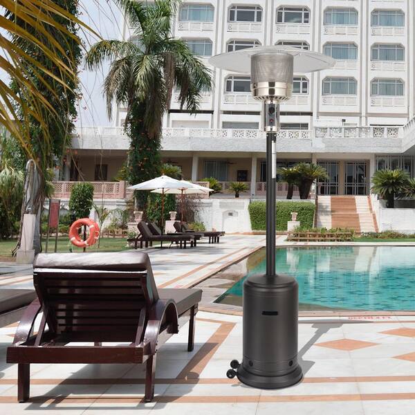 UPHA 46000 BTU Standing Propane Patio Heater in Black HD-HEATER-BLACK - The  Home Depot