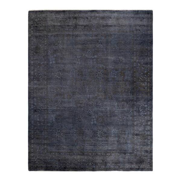 Fine Vibrance Gray 8 ft. x 10 ft. Solid Wool Indoor Area Rug