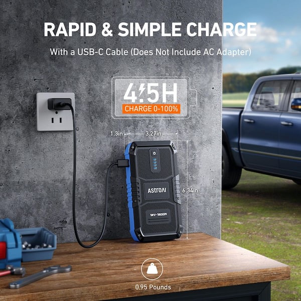 AstroAI B8 Starthilfe Powerbank, Booster Auto Starthilfe für 12V Fahrzeuge ( 7,0 l Benzin / 5,5 l Diesel) und Motorräder, Auto Starthilfe Powerbank, inkl. LED-Licht und komplettem Zubehör, Gelb AstroAI B8 Starthilfe Powerbank, Booster Auto Starthilfe für 12V Fahrzeuge ( 7,0 l Benzin / 5,5 l Diesel) und Motorräder, Auto Starthilfe Powerbank, inkl. LED-Licht und komplettem Zubehör, Gelb