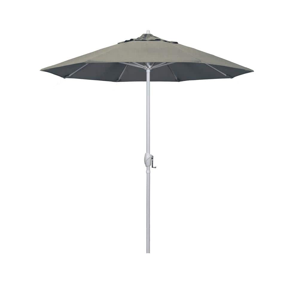 7.5 ft. Matted White Aluminum Market Patio Umbrella Auto Tilt in Spectrum Dove Sunbrella price history on PriceWatchPro