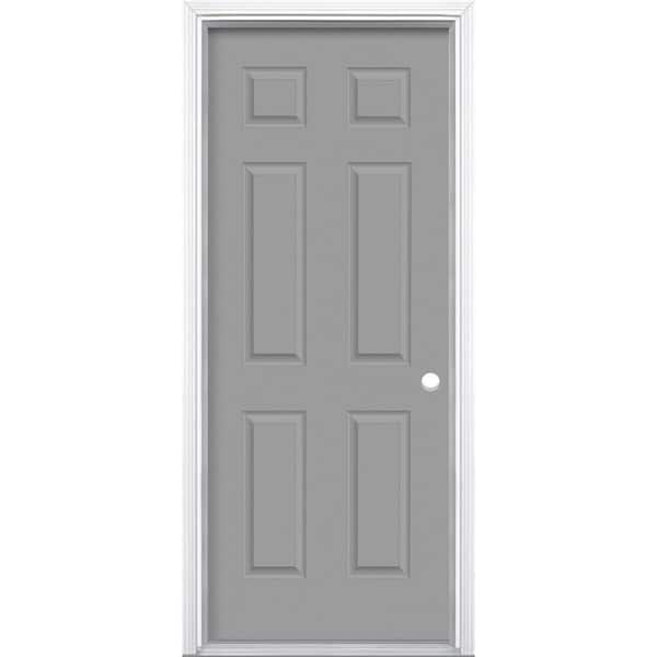 RELIABILT 36-in x 80-in Steel Right-Hand Outswing Primed Prehung Single  Front Door Insulating Core in the Front Doors department at