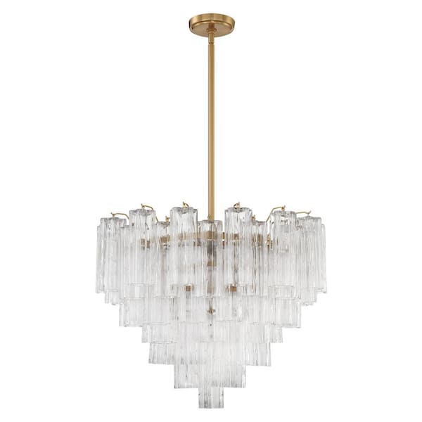 Crystorama Addis 12-Light Aged Brass Chandelier