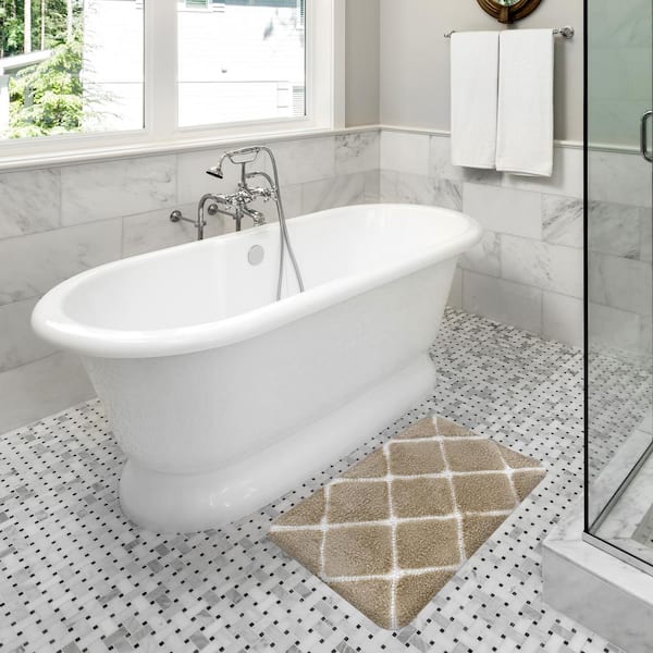 Madison Park Evan Cotton Tufted Washable Bath Mat, Luxury Solid