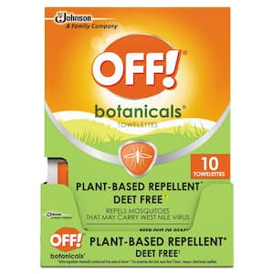 Botanicals Insect Repellant, Box, 10 Wipes/Pack, (8-Packs/Carton)