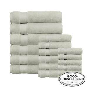 Egyptian Cotton Sage Green 18-Piece Bath Sheet Towel Set