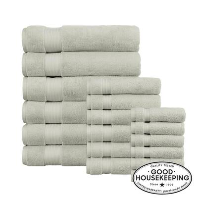 Beautyrest Plume 6-Piece Charcoal Cotton Bath Towel Set Feather Touch  Antimicrobial 100% BR73-2440 - The Home Depot