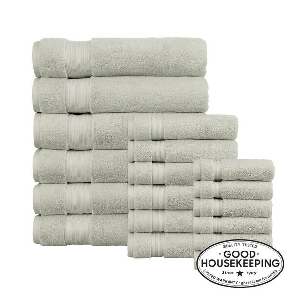 Home Decorators Collection Egyptian Cotton Sage Green 18-Piece Bath Sheet Towel Set