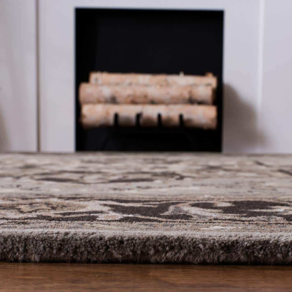 Handmade Multicolor Wool Tufted Square Rug 7'