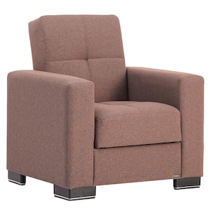 Basics Collection Convertible Brown Armchair with Storage