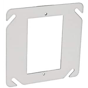 4 in. W Steel Metallic 1-Gang Single-Device Flat Square Cover (1-Pack)