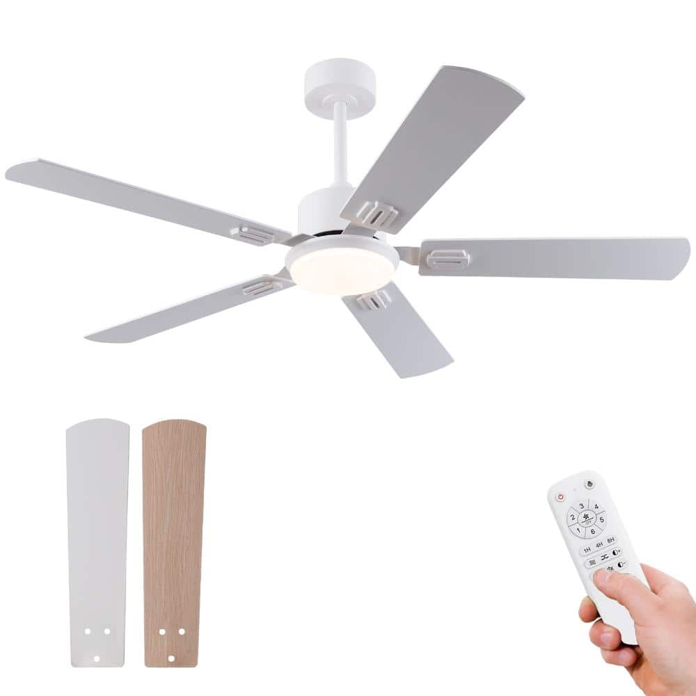 42 in. White Quiet DC Motor Ceiling Fan with Remote Control, Reversible Blades 3CCT LED Light price history on PriceWatchPro