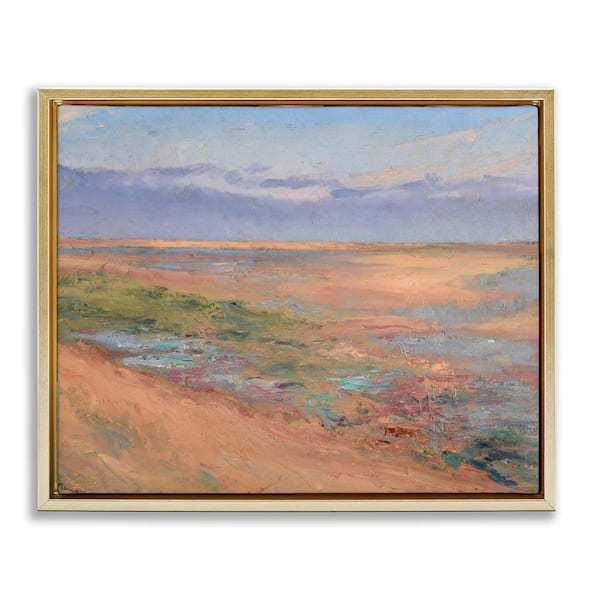 Stupell Industries Renoir Classic Marine by Daphne Polselli Gold Floater Frame Coastal Graphic Art Print 25 in. x 31 in.