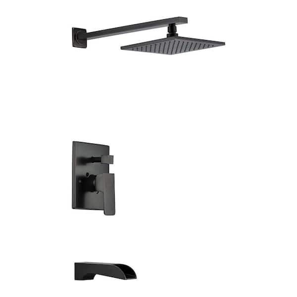 ANZZI Mezzo Series 1-Handle 1-Spray Tub and Shower Faucet in Oil Rubbed Bronze (Valve Included)