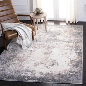 Aston Gray/Ivory 4 ft. x 6 ft. Distressed Area Rug