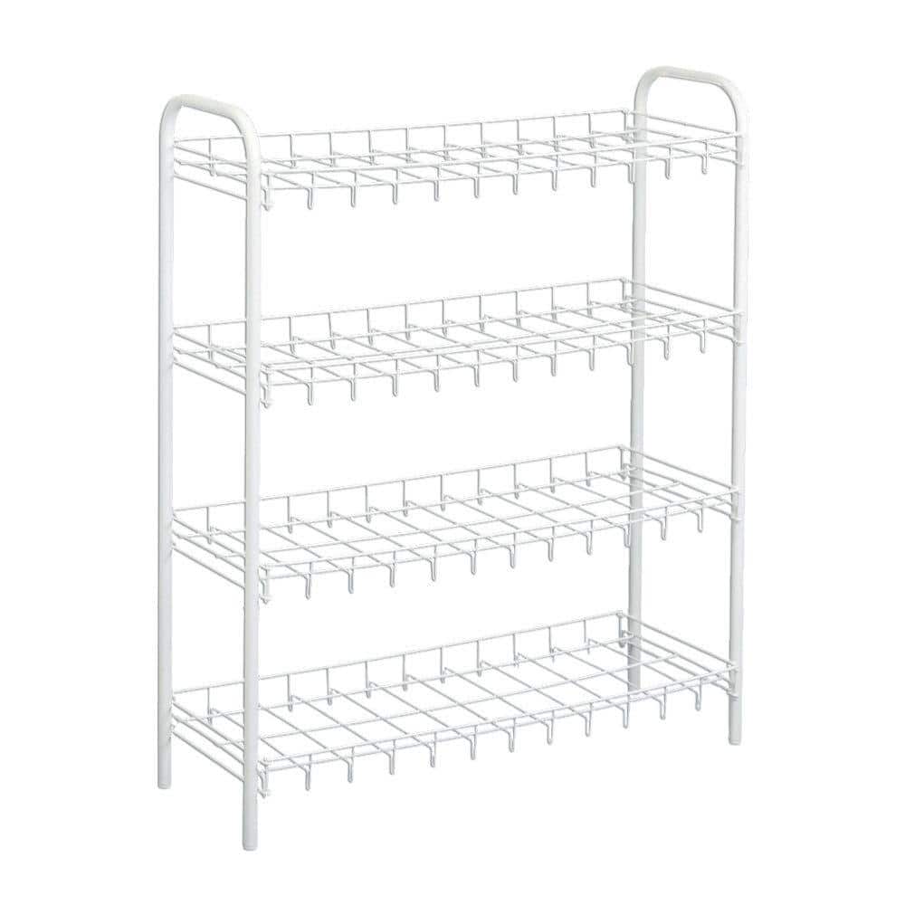 Kitchen Wire Shoe Racks Wire World 31.5 in. H 12-Pair White Steel Shoe Rack 36.55.04 - The Home ...