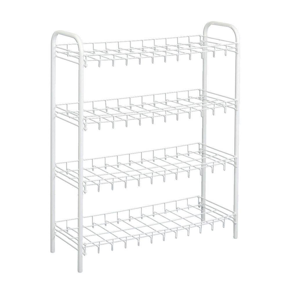Wire World 31.5 in. H 12-Pair White Steel Shoe Rack 36.55.04 - The Home ...
