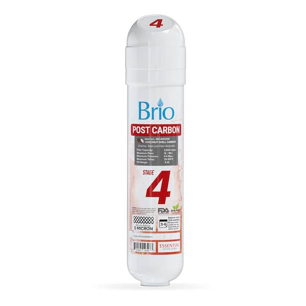 Brio Stage4 PostCarbon Coconut Carbon Replacement Water Cooler Filter