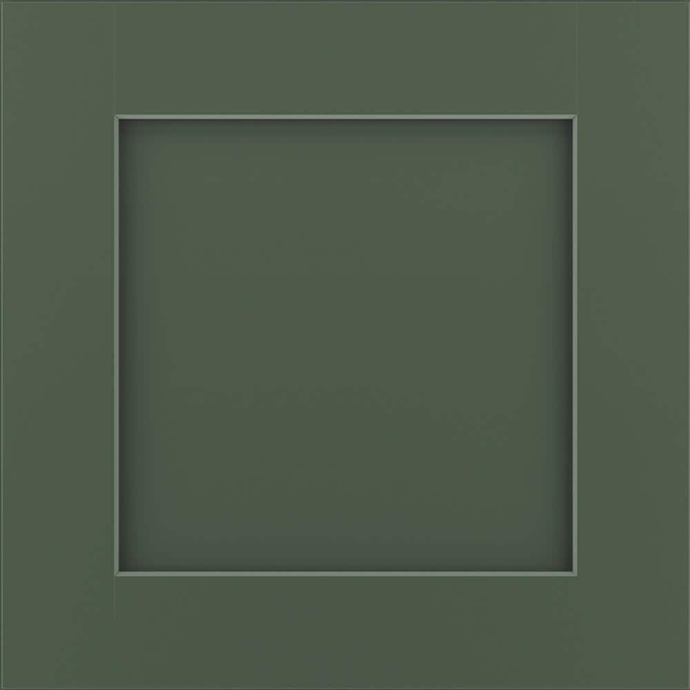 American Woodmark Reading 14 9/16 x 14 1/2 in. Cabinet Door Sample in Slate, Grey 97343