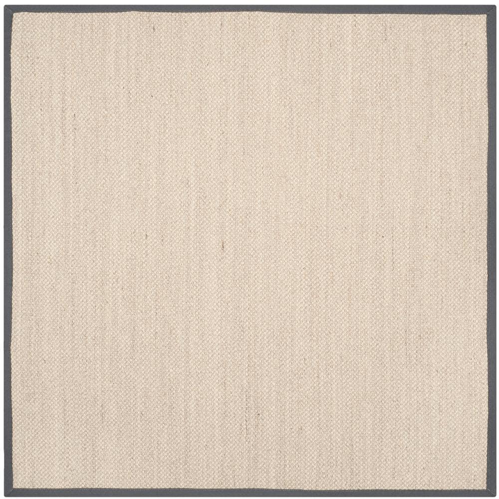 Natural Fiber Marble/Dark Gray 10 ft. x 10 ft. Woven Border Square Area Rug price history on PriceWatchPro