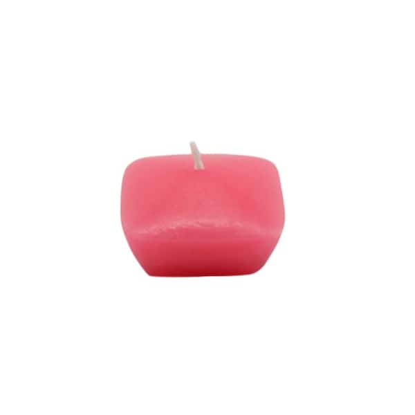Zest Candle 1.75 in. Hot Pink Square Floating Candles (12-Box)