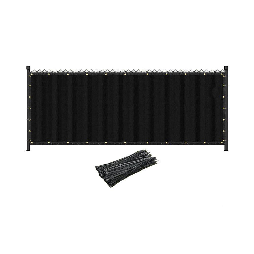 600L x 48W x 4H Black Polyethylene Zip Tie Installation Privacy Fence Screen 90% Blockage UV Protection Tear Resistant price history on PriceWatchPro