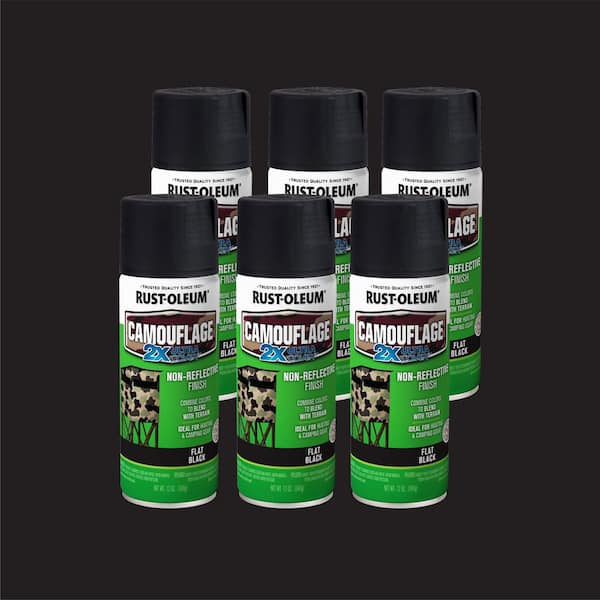 12 oz. Black Camouflage Spray Paint (Case of 6)