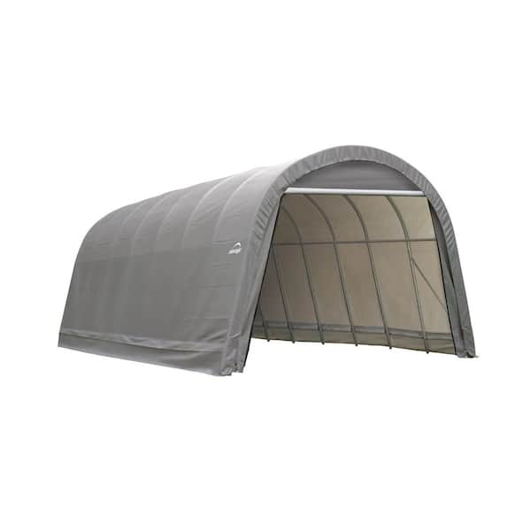 ShelterLogic ShelterCoat 15 ft. x 28 ft. Wind and Snow Rated Garage Round Gray STD