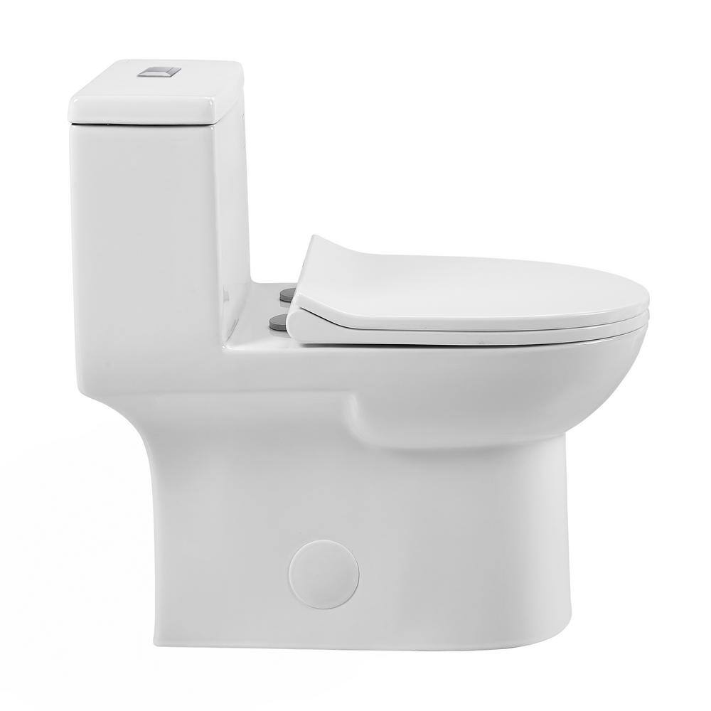 Daxton White Elongated Dual-Flush One-Piece Toilet