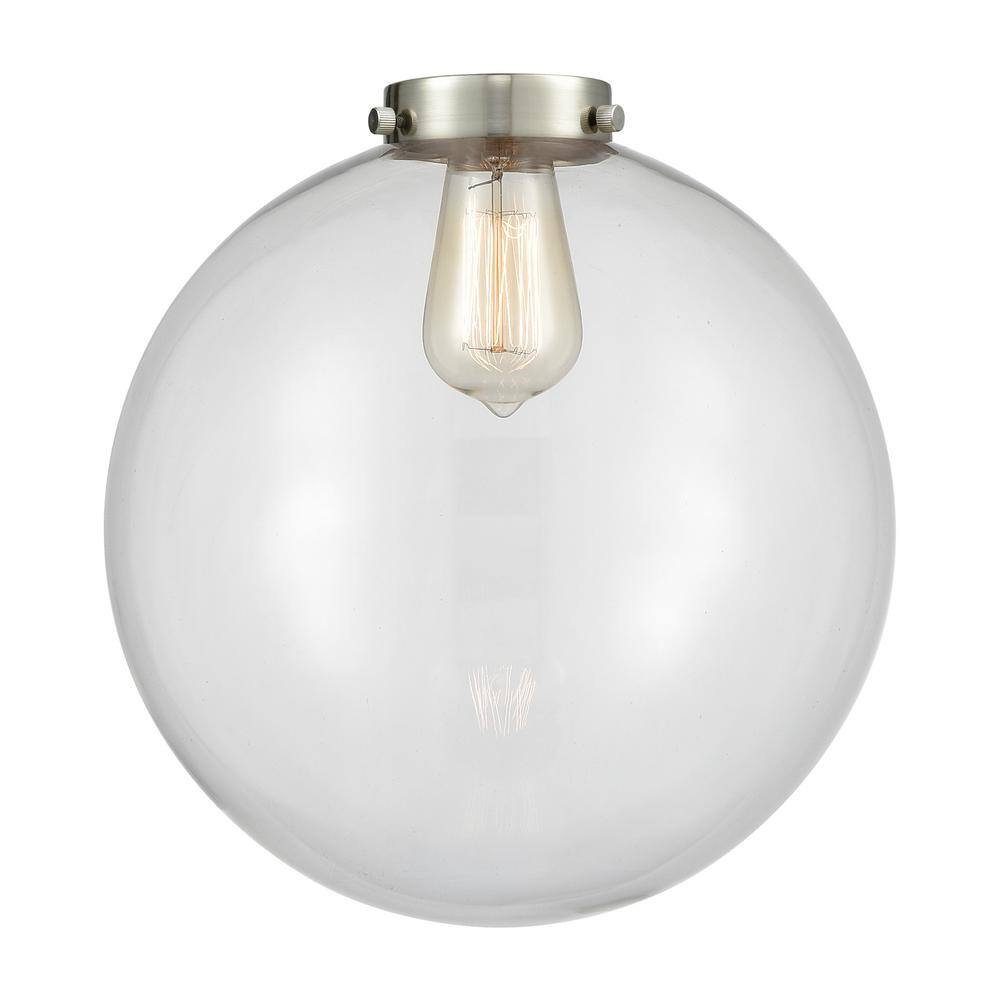Antique Brass Mini Globe Pendant with Clear Glass Shade