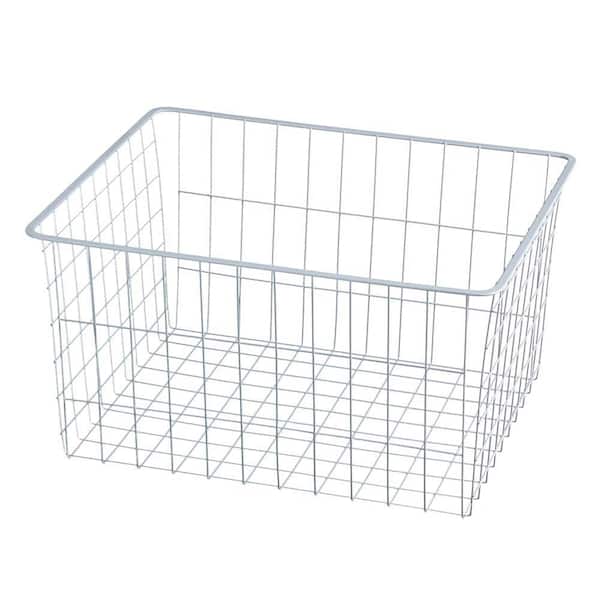 ClosetMaid 7 in. H x 17 in. W White Steel 1-Drawer Wide Mesh Wire Basket
