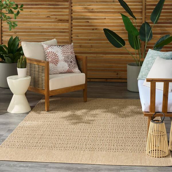 Tulum Taupe 4 ft. x 6 ft. All-Over Design Contemporary Area Rug