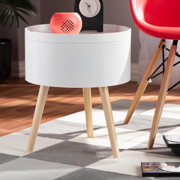 Baxton Studio Jessen White Nightstand