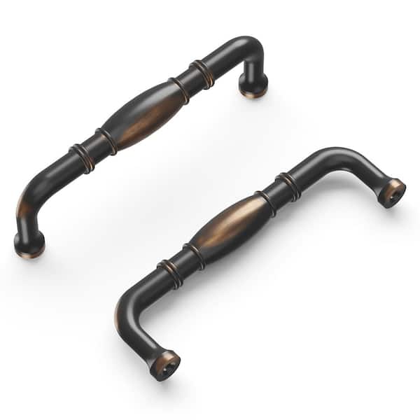 Williamsburg 3-3/4 in. (96 mm) Oil-Rubbed Bronze Highlighted Drawer Pull (10-Pack)