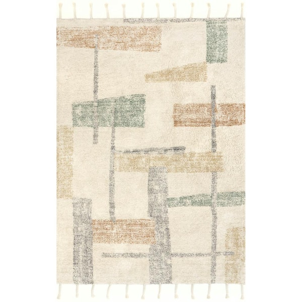 Rancho Abstract Ivory 5 ft. x 8 ft. Area Rug