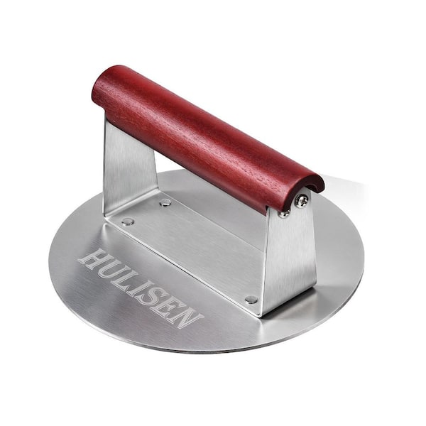 Ulu Knife, Sharp Rocker Mezzaluna Knife with Stand for Cutter Pizza, Meat, Vegetables, Herb Walnut Wood Handle