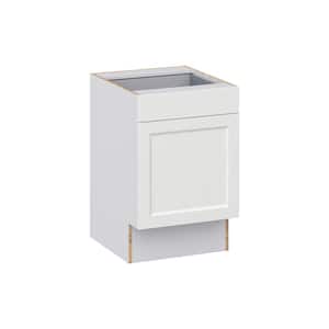 Alton Painted White Recessed Assembled 21 in. W x 32.5 in. H x 23.75 in. D Accessible ADA 1 Drawer Base Kitchen Cabinet