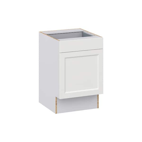 J COLLECTION Alton Painted White Recessed Assembled 21 in. W x 32.5 in. H x 23.75 in. D Accessible ADA 1 Drawer Base Kitchen Cabinet
