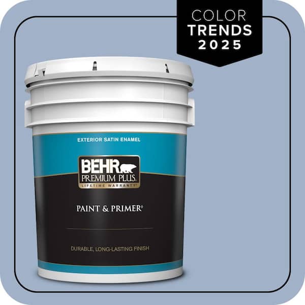 BEHR PREMIUM PLUS 5 gal. #S530-3 Aerial View Satin Enamel Exterior Paint & Primer
