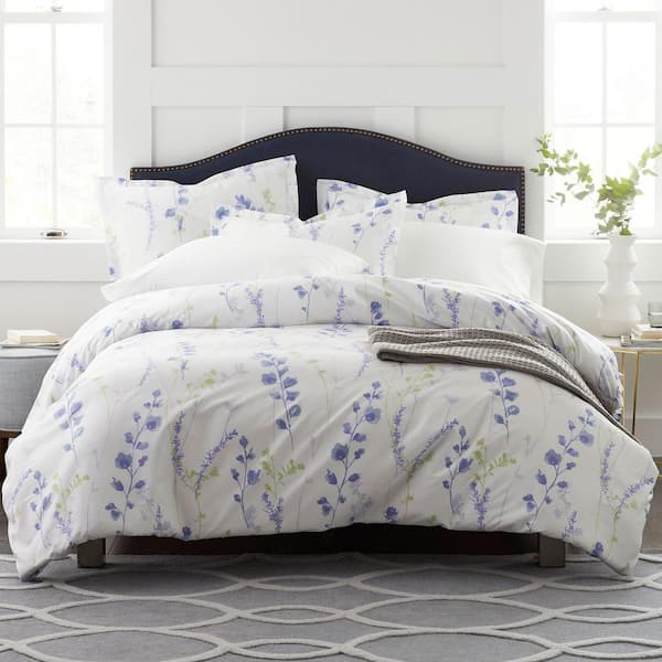 The Company Store Penfield Floral Multicolored Sateen King Duvet Cover