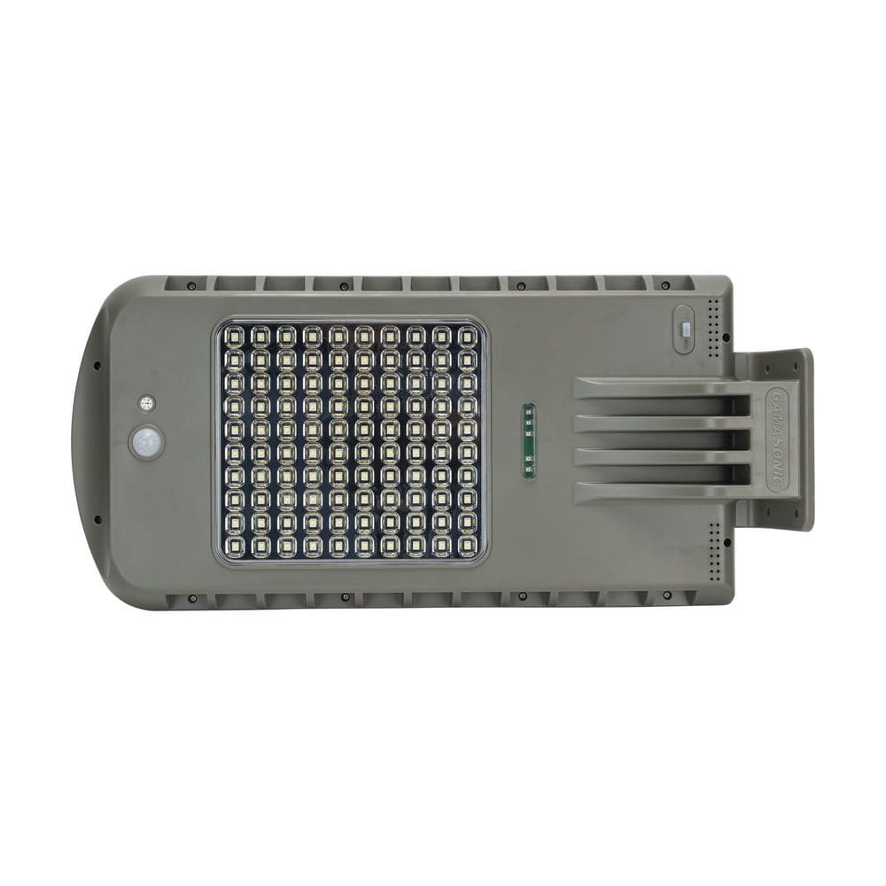 2800 Lumen Gray Solar Security Light with Motion Sensor and Timer