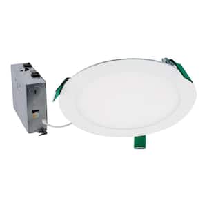 HLB 8 in. Adjustable CCT Canless IC Rated Dimmable Indoor, Outdoor Integrated LED Recessed Light Kit