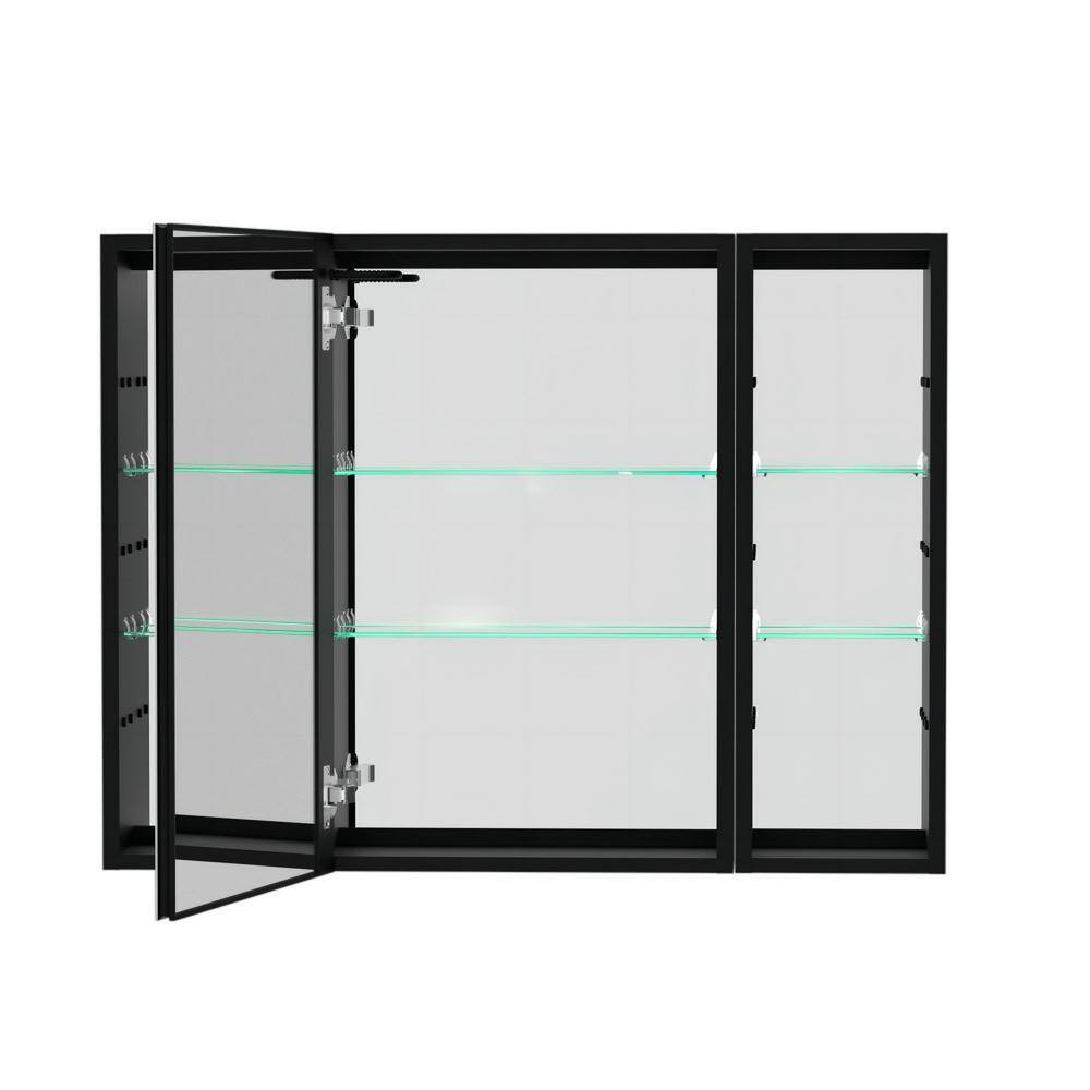 40 in. W x 30 in. H Rectangular Aluminum Medicine Cabinet with Mirror, LED 