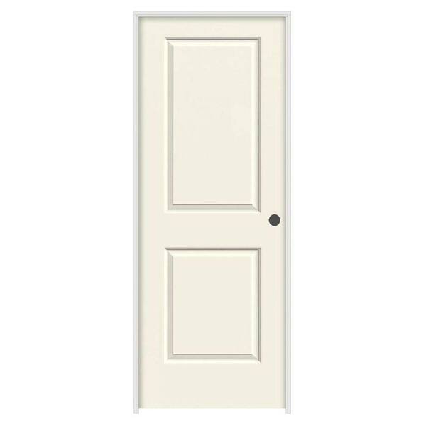 JELD-WEN 32 in. x 80 in. Cambridge Vanilla Painted Left-Hand Smooth Molded Composite Single Prehung Interior Door